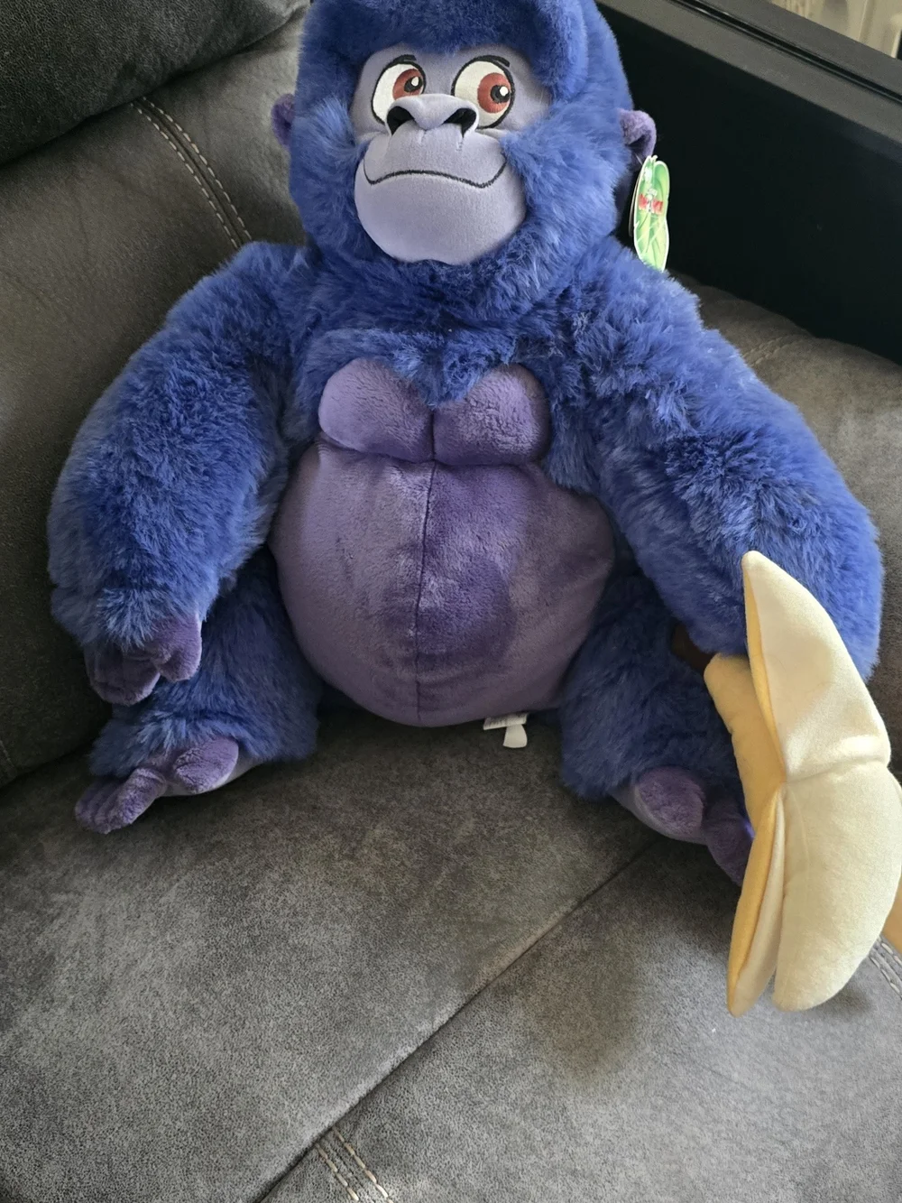 Vintage Disney Plush Purple Gorilla Toy with Banana